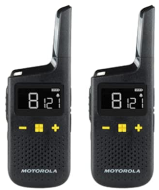OSAT Motorola XT185 16-Channel UHF Two-Way Radio (Twin Pack), Black, Waterproof, Battery Powered