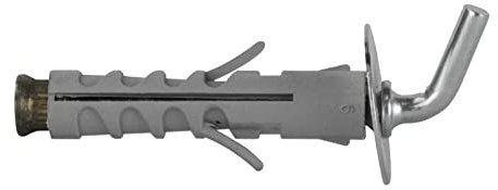 Dübel 8x40 9x40 Schraube Haken Winkelhaken Öse Messing Nylon 50 Stk. vormontiert Winkelhaken 8x40