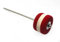 TUOREN Edelstahl-Schaft, roter Filz, Bassdrum-Schlägel, Kickdrum-Pedal, Percussion-Instrument-Zubehör (rot)
