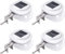 SUAVER 4pcs Solarlampen für Außen 9 LED Dachrinnen Solarleuchten Wasserdicht Zaunlicht Wireless Sicherheitswandleuchte Solar Außenlampe für Patio,Gehwege,Hof,Garage,Eave (Weiß warmweißes Licht)