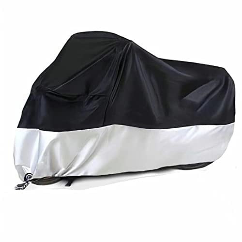 Fundas de motocicleta, protección impermeable al aire libre cubierta de moto con agujeros de bloqueo y bolsa de almacenamiento para Harley Davidson, Honda, Suzuki, Kawasaki, Yamaha motocicleta
