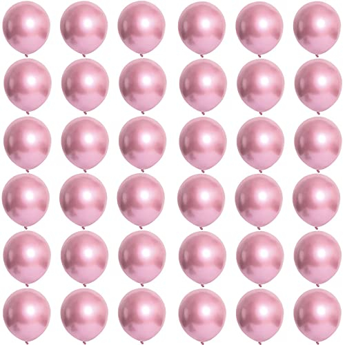 Kleine Luftballons Metallic Baby Pulver 5 Zoll für Party Glänzende,36 Stück Mini Metallisches Chrom Latex Luftballons Helium Ballons für Geburtstag,Hochzeit,Babyparty Graduierung Weihnachts Dekor