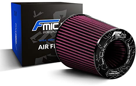 FMIC.Pro Performance - Filtro dell'aria universale sportivo, lunghezza 175 mm, diametro 102 mm