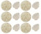 Set di 12 Tovagliette Rotonde Dorate, Tovagliette All'americana Lavabili Foglia Scavate Tovagliette Sottopiatto Tappetini da Tavola Resistenti Al Calore Tovagliette da Cucina Tovagliette Per Cena