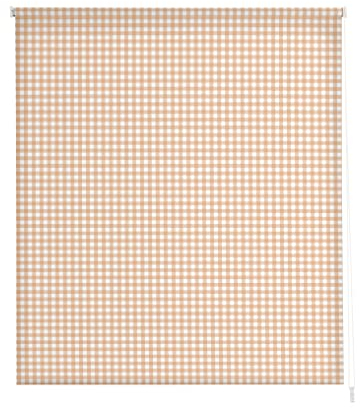 Estoralis Cocina | Estor Enrollable Diseño Moderno | Translúcido Estampado Digital | Modelo Vichy-2 | Beige | 130 x 180 cm (Ancho/Alto) Tamaño Tela 127 x 175 cm | Estores para Ventanas y Puertas
