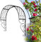 json2xml Pergolato A Semicerchio in Metallo, Traliccio per Finestre in Ferro per Piante Rampicanti, Arco da Parete per Finestra Nera, per Cortile, Prato, Patio, Cortile, Decorazioni Nuziali