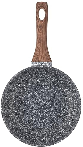 Florina - Padella in Alluminio MASTER I Diametro 20 cm I Manico Soft-Touch Simil Legno I Padella Universale Antiaderente I Adatta per Piano Cottura a Induzione, Gas ed Elettrico