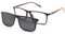 kachawoo Magnetische Clip-on Sonnenbrille Polarisierte Quadratische Sonnenbrille Männer Frauen Fahren Brillen (brown orange black)