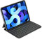 HOU Étui Clavier Compatible avec iPad Air 6/5/4/Pro 11 & Air 11 Pouces (M3/M2, 2025/2024) - Clavier AZERTY - Étui Ergonomique en Similicuir, Noir