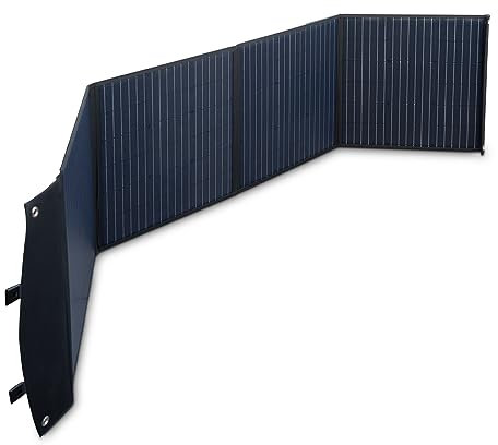 KnappWulf KW200 mit 200W faltbares Solarpanel, tragbares Solarmodul für Power Stations 1x USB-C Anschluss 1x USB-A Anschluss, 1x Power Station Anschluss, kompatibel mit Smartphone und Laptop