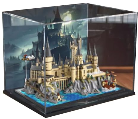 Acryl-Vitrine, kompatibel mit Lego 76419 Hogwarts Schloss und Hofmodell, Schutz, staubdichte Vitrine, Geschenkmodell, transparent, kompatibel mit Lego (nur Vitrine)
