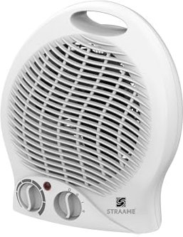 Straame Upright Portable Fan Heater with Variable Thermostat, 2 Heat Settings & Fan Mode Room Electric Heater, Easy to Use, Compact Design with Carry Handle Heater. (Upright Fan Heater 2000 Watts)
