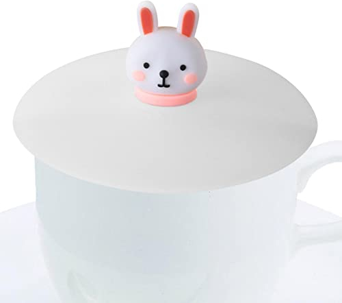 Copertura per tazza in silicone, flessibile con animali dei cartoni animati, coperchio per tazza d'acqua, antipolvere, a prova di perdite, per bevande calde e fredde Phasz