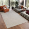 TAPISO Noyan Teppich Kurzflor Antirutsch Creme Einfarbig Waschbar Modern rutschfest Waschmaschinenfest Wohnzimmer Schlafzimmer ÖKOTEX 200 x 300 cm