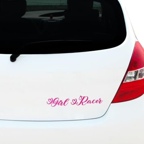 Girl Racer Vinyl Decal Car Sticker, Girly Sticker, Car Sticker for Girls, Car Window Bumper Sticker, Motorhome Sticker, JDM Sticker, 200mm
