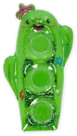 Legami - Porte-Boisson Flottant, Porte-gobelet Gonflable, véritable détente pour Les apéritifs et Les collations au Bord de la Piscine, jusqu'à 3 Boissons, 33 x 50 x 6 cm, Cactus