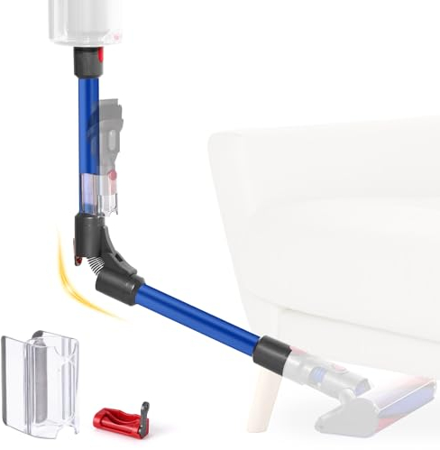 Tubo telescopico pieghevole compatibile con Dyson V7 V8 V10 V11 V15 aspirapolvere senza fili, tubo in alluminio a sgancio rapido migliorato per la pulizia sotto il letto, tavolo da divano (blu)