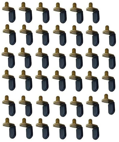 WANSUPYIN Mollette in bronzo a forma di L da 1/4 di pollice per mobili da armadio, 40 pezzi