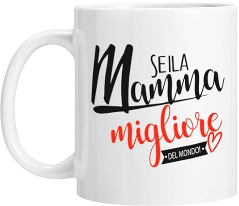 Idee regalo per mamma da Daugther Son,Simpatica tazza per mamma (Miglior Mamma del Mondo),regalo perfetto per compleanno, Natale, festa della mamma per mamma