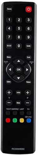 Remote Control Replacement RC3000E02 for LCD Smart TV Controller