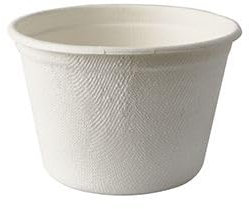 50 Suppenbecher, Zuckerrohr pure 350 ml Ø 10 cm · 6,4 cm weiss