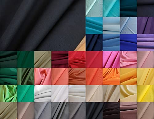 Baumwolle Meterware uni - Baumwollstoff einfarbig - BW Popeline für Babys - Fahnentuch - Cretonne, Öko-Tex 100 Produktklasse 1, Webware *Ab 50cm, Farbe: 088 Schwarz