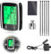 Bike Computer 19 Functions Universal IP54 Waterproof Bicycle Speedometer Odometer with LCD Backlit Display Touch Screen Automatic Start/Stop Wired Cycling Computer MTB Accessories for All Bikes