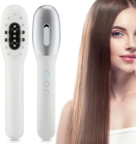 Scalp Oil Applicator Hair Oil Applicator with Red and Blue Light Micro-Current Electric Scalp Massager 500Mah Rechargeable Cordless Handheld for Hair Growth,Electric Scalp Massager