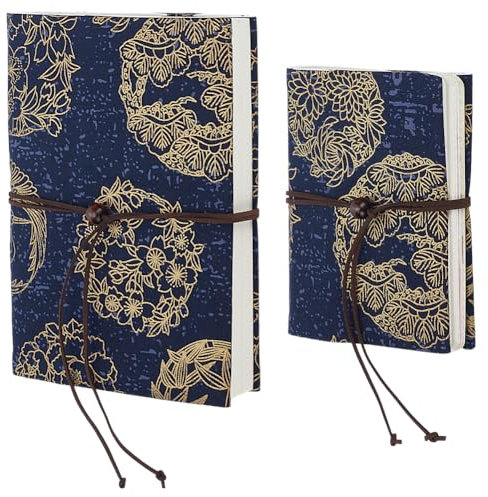 WEBEEDY 2 Stk. Stoffbuchumschlag Waschbarer Buchschutz Vintage Blumen Verstellbarer Buchumschlag Weicher Einband Bücher Für A5 & A6 Hardcover Taschenbuch Zurück Zur Schulsachen Buchliebhaber Geschenke