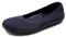 DREAM PAIRS Women's Ballet Flats, Wide Toe Box Knit Flats for Women with Arch Support, Comfortable Slip On Dressy Travel Work Business Office Shoes for Women,Size 6.5,Navy,DWUMFA2509
