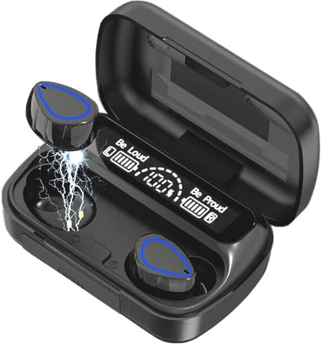 PowerFull - Wireless Earbuds with Powerbank for Fast Recharge, Powerful Sound, Long Battery Life, Bluetooth 5.0, Noise Cancelling, and Portable Charging Case