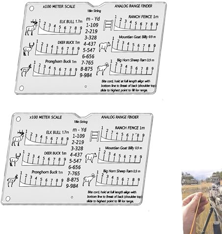 Range Finder-Karte, Hunt-R-Karte, Neue Range-R-Karten, präzise Jagd-Entfernungsmesser, tragbarer Flexibler Reichweite Finder, Outdoor-Jagd-Entfernungs-Messwerkzeug, Slide Navigation (2pcs)