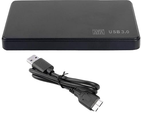 worien Casete de Disco Duro MóVil de 2,5 Pulgadas una USB 3.0 con Caja de Estado SóLido con Cable USB 3.0/2.0 para Almacenamiento Externo HDD SSD