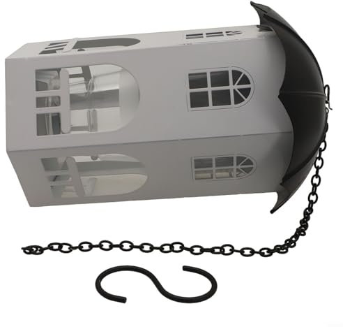 Geräumiges Vogelfutterhaus aus Metall für die einfache Fütterung von Wildvögeln in Ihrem Garten