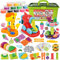PATEMZON 2 en 1 Juego de Plastilina para Niños, Herramientas Plastilina con Cajas y Monedas de Juego, Accesorios de Arcilla de Modelado para Crear Pasta y Helados, Regalo a Partir de 3 Años