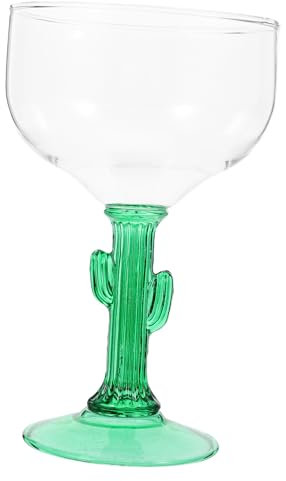 Ipetboom 1 pieza Vaso de Vino Forma de Cactus Copa de de Vidrio para Fiestas y Hogar Diseño Transparente para Margaritas y Bebidas Especiales Reutilizable