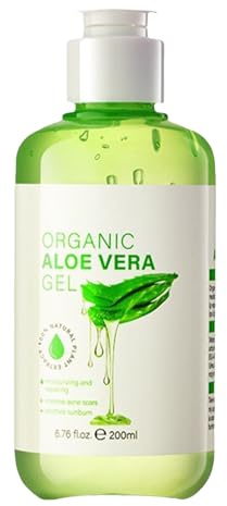 Aloe Vera Gel 100% Pur – Feuchtigkeitspflege für Gesicht, Körper & Haare – Naturkosmetik gegen trockene Haut, Sonnenbrand & Reizungen – After-Sun Gel