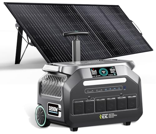 IEE 3200W/2048Wh Tragbares Powerstation mit 400W Solarpanel