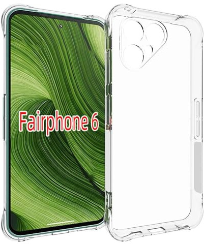 Wigento Für Fairphone 6 TPU Stoßfeste Schutz Handy Hülle Dünn Flexibel Cover Transparent