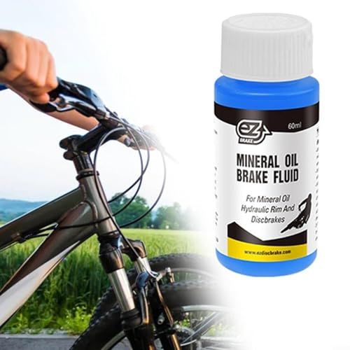 Gdfnmogo Mineralöl-Bremsflüssigkeit für SH, Tk, Nutt, hydraulische Bremsflüssigkeit, kompatibel mit MTB-Scheibenbremsen, 60 ml für Fahrradwartungsöl (blaues Mineralöl)