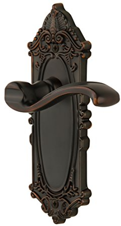 Grandeur Grande Victorian Plate with Portofino Lever, Privacy - 2.375, Timeless Bronze
