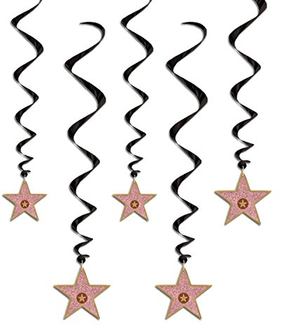 Beistle 57752 Star Glitter Hängende Wirbel, Nicht zutreffend, mehrfarbig