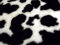 Animal Fun Kunstpelz Stoff Material - Schwarze Kuh - Schwarz, 1/2Mtr - 150cmx50cm