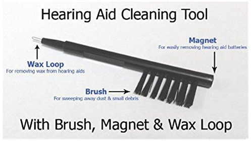 1PC Brand New Multi-Function Hearing Aid Cleaning Brush Tool Kit with Wax Loop & Battery Magnet