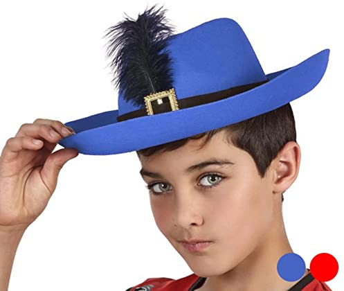 Atosa 35060 Hut Musketier Blau, für Kinder, Unisex – Erwachsene, Einfarbig, Única