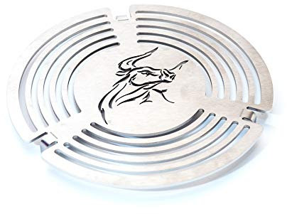 Kette´s Grillzubehör Plaque de feu / plaque de cuisson / plaque de barbecue / pour barbecue sphérique ou tonneau (grille de barbecue en acier inoxydable).