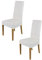 t m c s Tommychairs - 2er Set Moderne Stühle Luisa für Küche und Esszimmer, robuste Struktur aus lackiertem Buchenholz Farbe Eiche, Gepolstert und mit Kunstleder in der Farbe Weiss bezogen