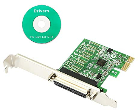 CERRXIAN 1-Port-PCI-Express-Parallel-Karte PCI-Erweiterungskarte Adapter 25pin Parallel Lpt Pci DB25 Printer Port-Controller-Karte-zu-Parallel