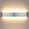 Lightess 20W 50CM Apliques de Pared LED Lámpara de Pared Interior Luz Moderna Agradable Luz de Aluminio Iluminación para Salón, Dormitorio, Sala, Pasillo, Escalera, Cuerpo Plata, 3000K Blanco Cálido