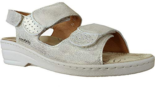 Mephisto Mobils by, Roselie Lumio, Femme Nu-Pied Beige métallisé - 41 EU